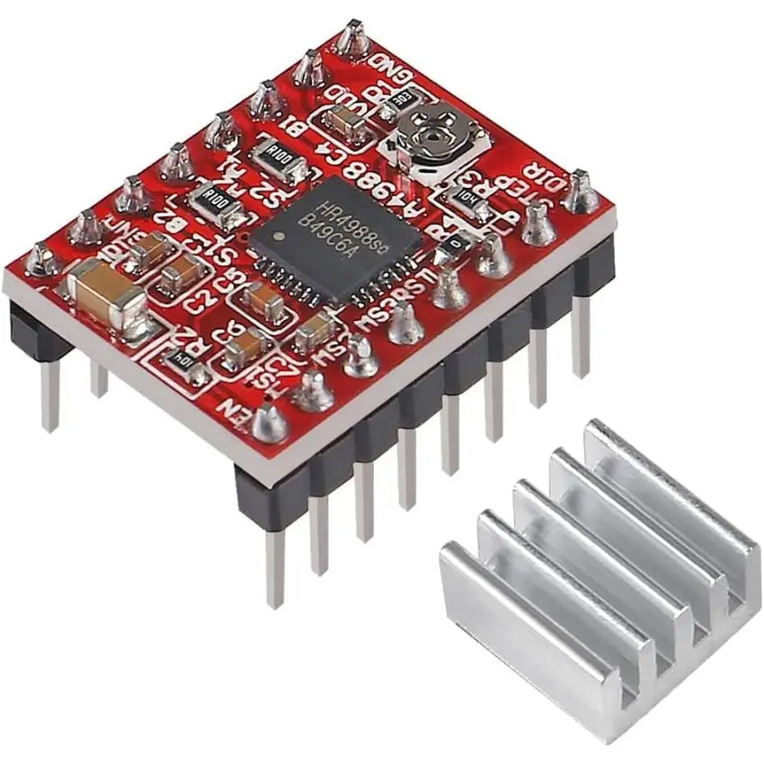 A4988 Motor Driver: Professional Stepper Motor Driver Module for Precise Control, Ideal for 3D Printers, CNC Machines, and Robotics Projects