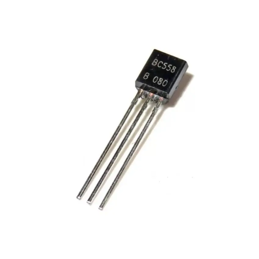 BC558, PNP Silicon Epitaxial Planar Transistor, 30V VCEO, 200mA Collector Current, TO-92