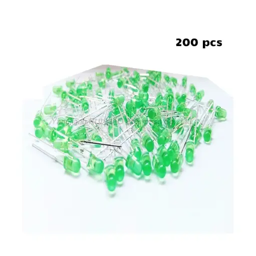 [L0-YOTU-LS8F] 3MM CRYSTAL LED GREEN 200pcs/pack