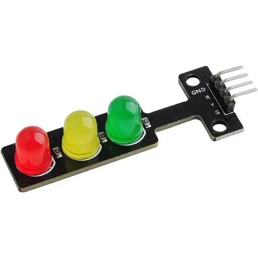 [1P-1ZTN-YKG8] LED Traffic Light Module-Red/Yellow/Green, 4-Pin Interface
