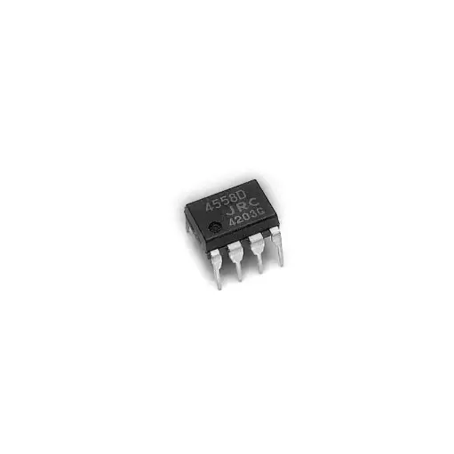 JRC4558D, Dual Operational Amplifier, DIP-8, 18V Supply Voltage, Low Input Offset Voltage