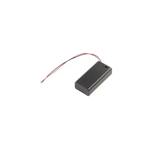 [JW-XN54-BPPJ] Battery Holder 2xAA with Cover and Switch