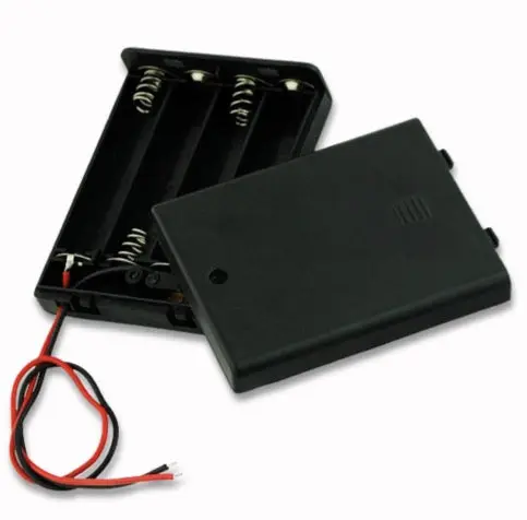 [T4-DNTQ-CNSZ] 4xAA Battery Holder (with Cover and Power Switch)