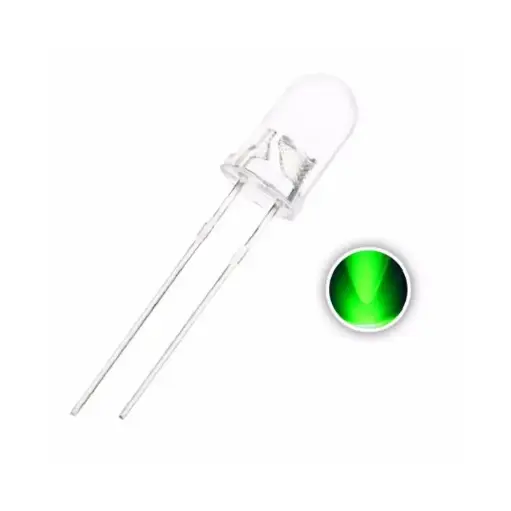 5mm Crystal LED Green