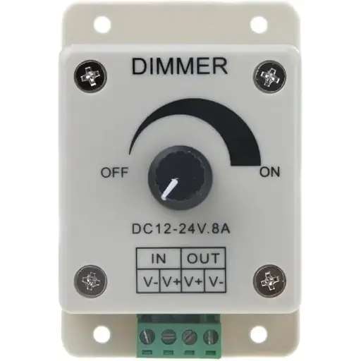 [TD-SJBX-R20C] Dimmer LED Controller, Knob-Operated, DC12 to 24V, 0.8A