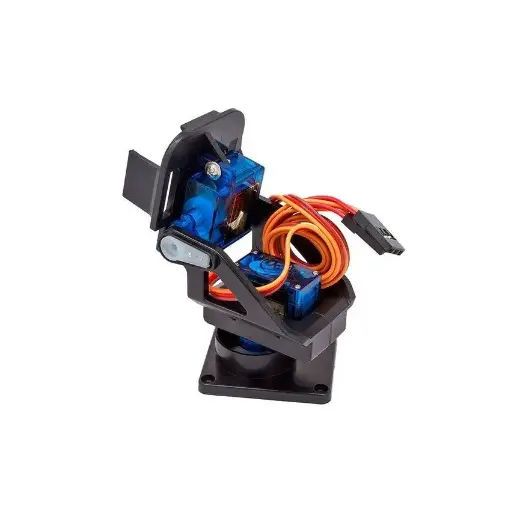 Black nylon pan and tilt bracket kit for SG90 servo's—Pan and Tilt Bracket Kit for Servo Motors