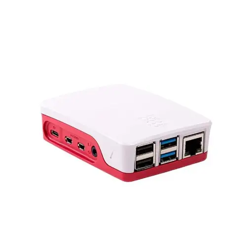 [OI-YMIP-28T3] Official Raspberry Pi 4 Case – Red & White, High-Quality ABS Enclosure