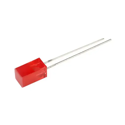 5mm Crystal Red LED Square