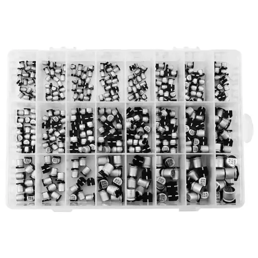[R5-3KM8-8ONW] 24 Value SMD Aluminum Electrolytic Capacitor Kit, 400pcs